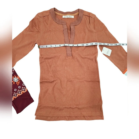 Free People Mikah Notch Neck Top Sz M - Picture 9 of 11